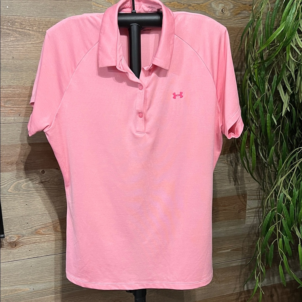 Under Armour Women's Button Down Pink Shirt
